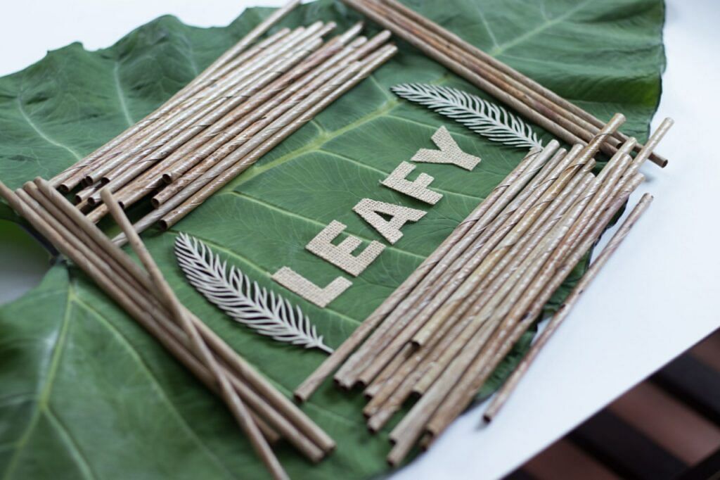 beautiful straw from coconut leaves