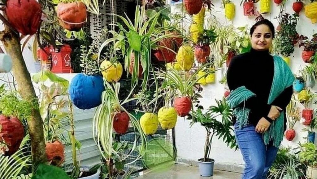 sakhshi bhardwaj with Plants